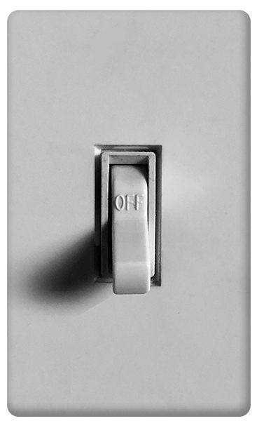a light switch in the off position